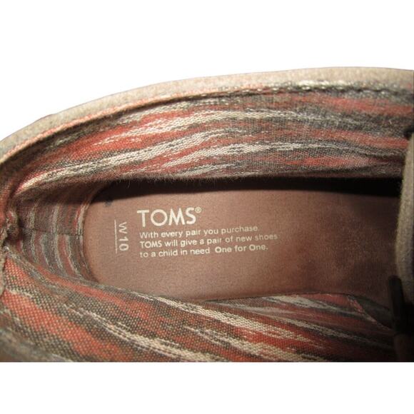 TOMS Boots Womens 10 Tan Suede Desert Wedge Ankle Booties Lace Up Casual Shoes - Picture 11 of 13